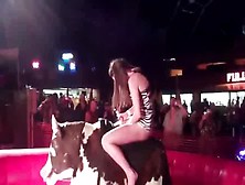 Bull Riding Upskirt @ Cowboy Bar