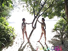 Real Twins Banged On The Beach And Have A Fun Each Second Of It