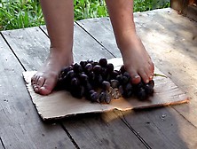 Milf Tramples Grapes With Her Unprotected Feet.
