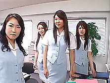 Naughty Japanese Models Initiating A Colleague An Orgasmic Groupsex Action In Pov