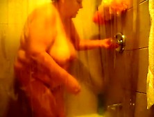 My Morbidly Overweight Mature Wife In The Shower Room Naked