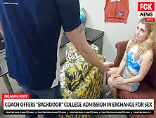 Fck News - Towheaded Teen Has Fuck-Fest With Coach To Get Into Colleg