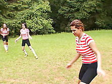 Super Horny Trannies Playing Soccer Gangbang The Male Referee Hardcore In A Close Up Shoot