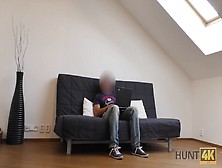 Hunt4K.  Chick Angella Christin Fucked By Stranger On Couch For Cash