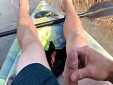 Exciting Kayak Adventure Leads To Risky Solo Pleasure And Explosive Climax In The Middle Of The Lake