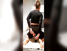 Turned On Milf Riding Cucumber Anal After Gym