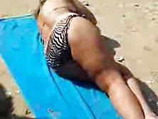 Beach Cum On Mature Sunbather