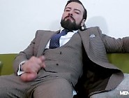 Hot Suited Guy Jerking Off