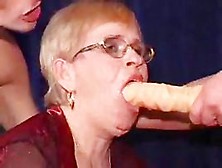 Granny Receives Double Permeated With Facial