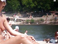 Amateur Nudist Blonde On Hidden Beach Cam