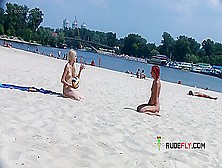 Adorable Nudist Sunbathes Nude