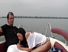 Ella In Boat Sex Scene With A Cute Bimbo Sucking Dick