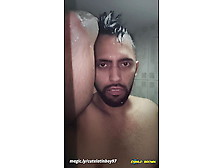 Hot Young Latino With A Big Uncut Cock Masturbating In The Shower Until He Cums Handsfree Slow Motion Cumshot Free Full