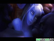Draenei Princess Fucked In Threesome By Players