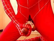Spiderman Ties Strapon And Balls