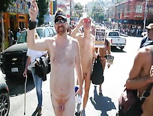 Nude Protest In The Castro Street