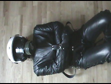 Leather Straitjacket And Breath Control