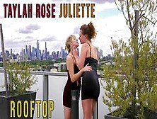 Juliette And Taylah Rose On A White Coloured Bed In A Girlsoutwest Lesbian Scene