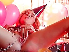 Birthday Party Hottie Rubbing Her Smashing Pussy