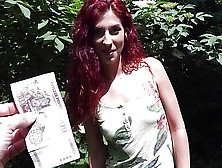 Redhead Czech Babe Fucked In The Woods