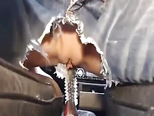 Pussy Riding Gear Shifter With Spiked Rubber.  Squirting In Car!