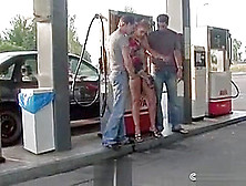 Threesome At A Gasoline Station