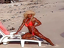 Sexy Fbb Poses On The Beach