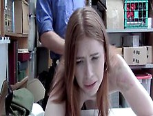 Scared Red Teen Thief Pepper Hart Fucked By A Big Dick (Redhead Teen)