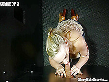 Glory Hole - Blonde Whore Suck Cock In