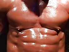 Oiled Strong Bodybuilder Getting A Head