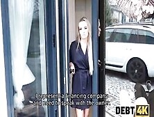 Debt4K.  Amazing Blonde Debtor Has Sex To Avoid Car Impoundment