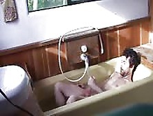 Fine Bearded Guy Masturbating In The Bath
