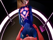 Samus Throws Her Perfect Suited Ass Back On A Big Cock