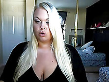 Hefty Blonde Plays With Her Pussy In Homemade Solo Clip