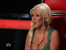 Christina Aguilera's Nice Cleavage