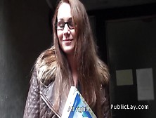 Amateur Flashing Breasts For Cash In Public
