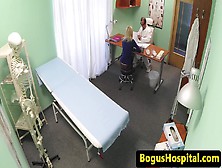 Skinny Patient Squirts While Doc Fingers Vag