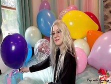 Sucking Up Over 25 Balloons Then Nail Popping Them All
