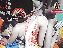 Desi Indian Riya Bhabhi Orenge Saree In Lovely Fucking Big Cock