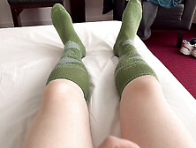 Nice Cumshot With Sleeve And Green Argyle Knee-Highs