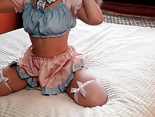 Petite Girl In A Doll Costume Likes It Rough