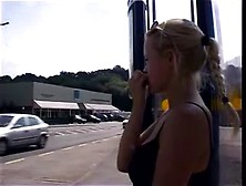 Beautiful Blonde Peeing On The Streets