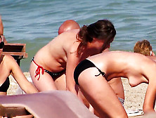 Super-Steamy And Insane Nudists Having Fun At Beach Spied By Voyeurr