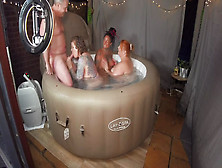 Watch Sexy Tub Fun With Three Milfs And A Dilf Free Porn Video On Fuxxx. Co