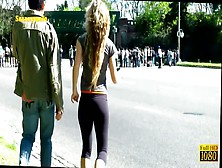 Fit Girls Showing Off On The Street In This Non-Nude Voyeur Video