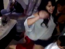 Sister Dancing On Brother. Mp4
