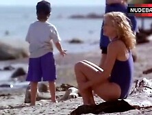 Kyra Sedgwick In Blue Swimsuit – Losing Chase