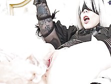 Nier Automata 2B Bound Up And Snatch Banged With A Sex Toy.  Karneli