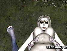 Super-Sexy 3D Zombie Babe Licked And Fucked