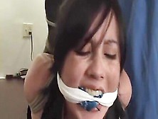 Julie Hogtied And Gagged